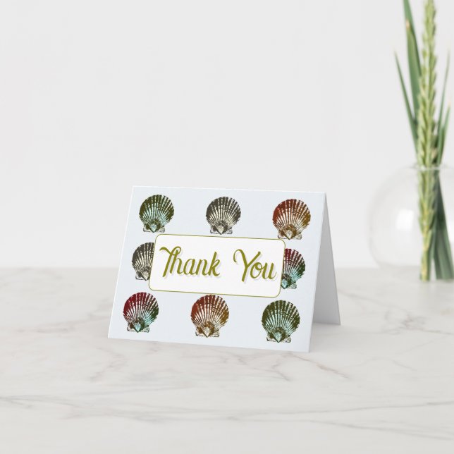 Seashell Pattern Thank You Card (Front)