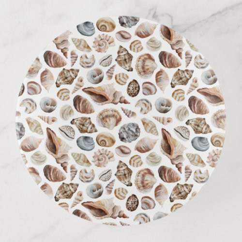 Seashell pattern trinket tray