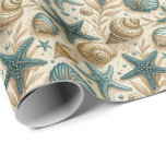 Seashell Pattern Wrapping Paper Roll