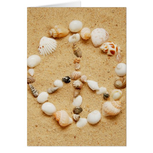 Seashell Peace Sign Card (Front)