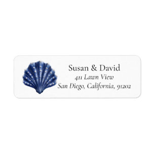 Seashell Personalized Coastal Beach Label