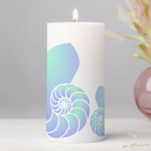 Seashell Pillar Candle