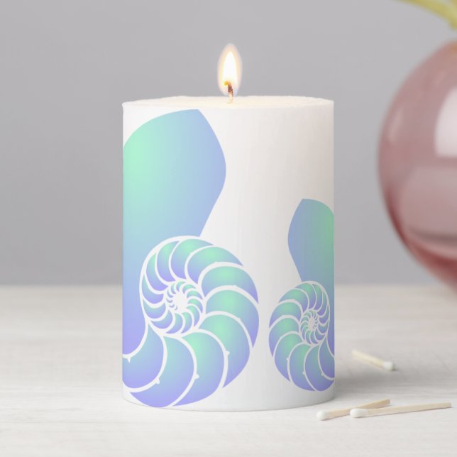 Seashell Pillar Candle (In Situ)