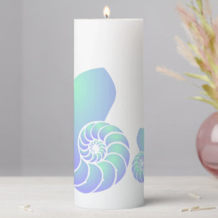 Seashell Pillar Candle