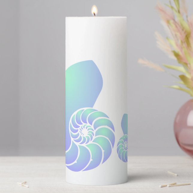 Seashell Pillar Candle (In Situ)