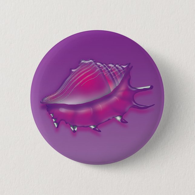 Seashell Pinback Button (Front)