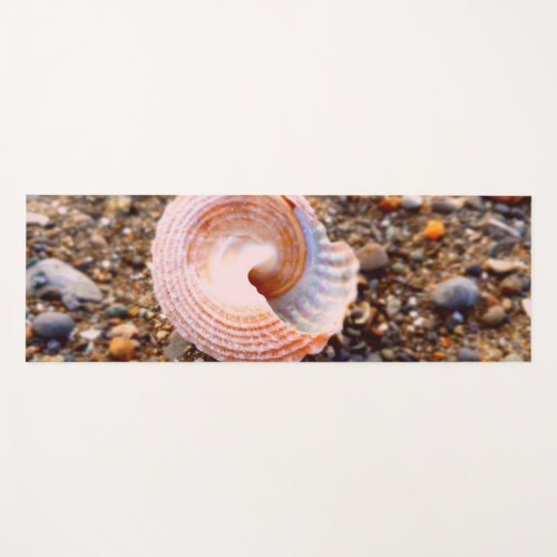 Seashell Pink Serene Beach Photo Design  Yoga Mat