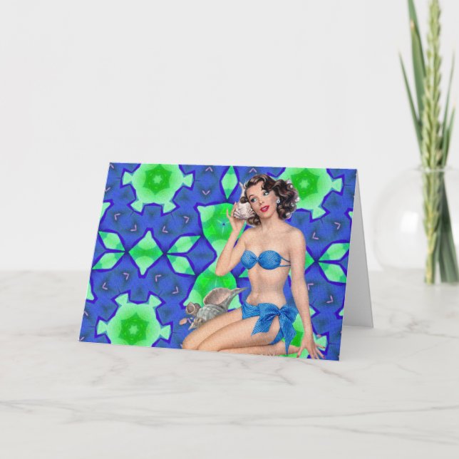 Seashell Pinup All Occasions Card (Front)