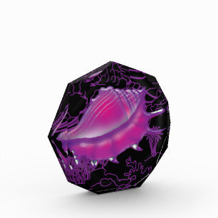 Seashell Purple Acrylic Award