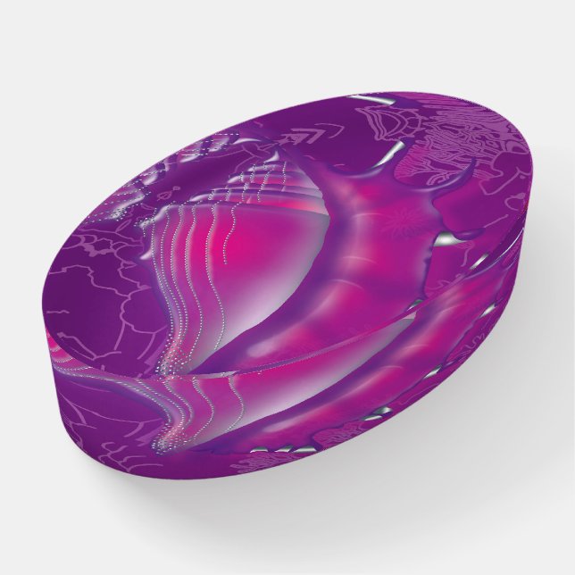 Seashell Purple Paperweight (Angled)