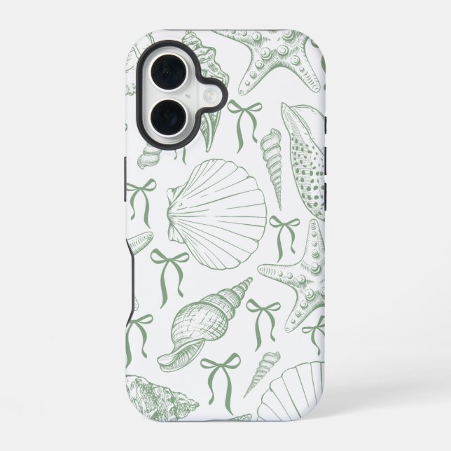 Seashell Ribbons Pattern Iphone Case (Back)