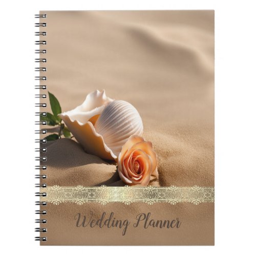 Seashell Rose Sand Notebook