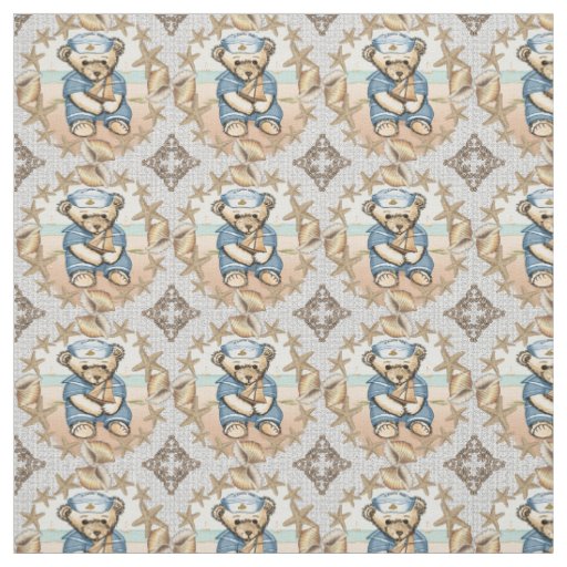 Seashell Sailor Bear Fabric