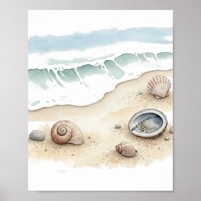 Seashell & Sand – Water Poster Paper (Semi-Gloss) (Front)