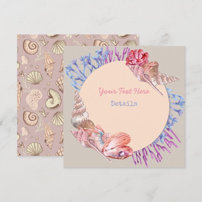 Seashell Save The Date (Front/Back)