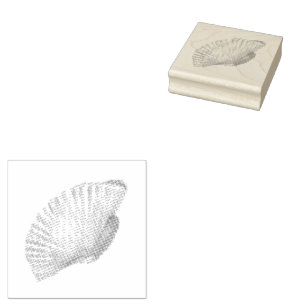 Seashell ,Scallop Shell ,Shell Rubber Stamp