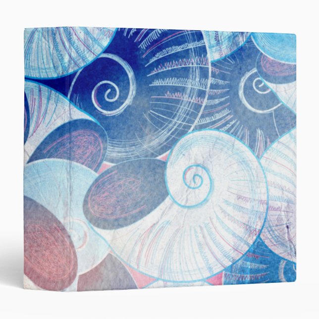 Seashell Scene Pattern Binder (Front/Spine)