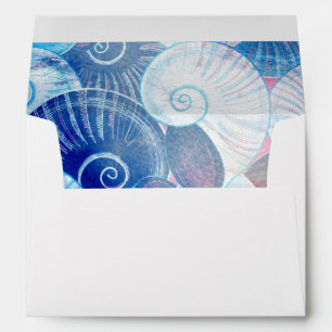 Seashell Scene Pattern Envelope