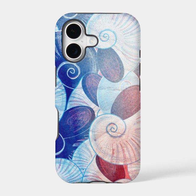 Seashell Scene Pattern Iphone Case (Back)
