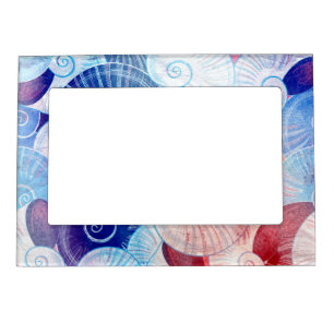 Seashell Scene Pattern Magnetic Photo Frame