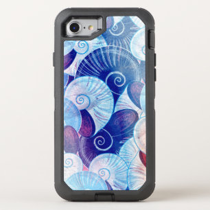 Seashell Scene Pattern OtterBox Defender iPhone SE/8/7 Case