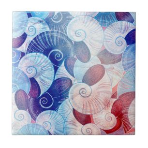 Seashell Scene Pattern Tile