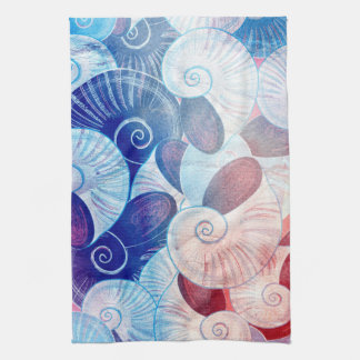 Seashell Scene Pattern Towel