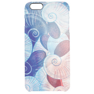 Seashell Scene Pattern Clear iPhone 6 Plus Case