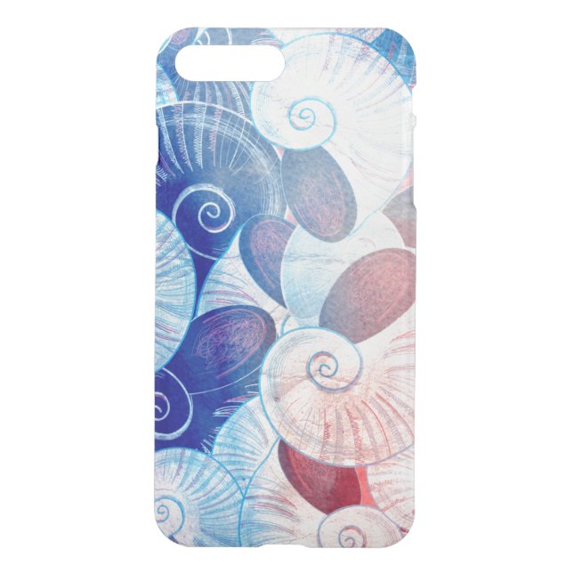 Seashell Scene Pattern Uncommon iPhone Case (Back)