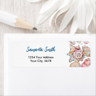 Seashell Sea You Soon Address Label