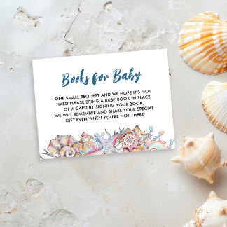Seashell Sea You Soon Baby Shower Books for Baby Enclosure Card