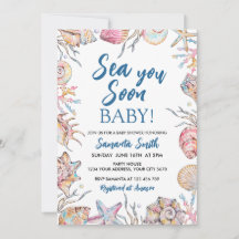 Seashell Sea You Soon Baby Shower