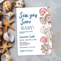 Seashell Sea You Soon Baby Shower