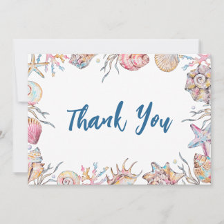 Seashell Sea You Soon Baby Shower Thank You Card