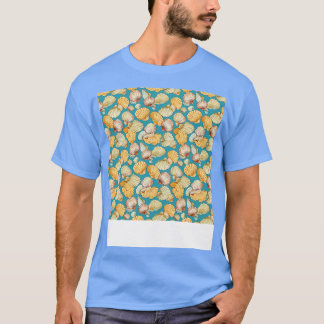 Seashell Seamless Pattern Sea Shell Clam Beach Sea T-Shirt