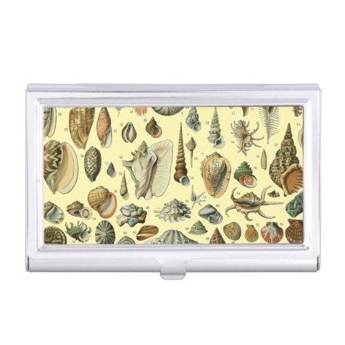 Seashell Shell Mollusk Clam Elegant Classic Art Business Card Case