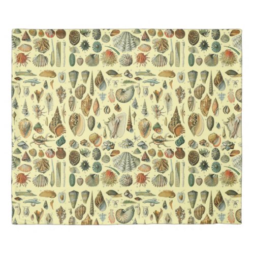 Seashell Shell Mollusk Clam Elegant Classic Art Duvet Cover