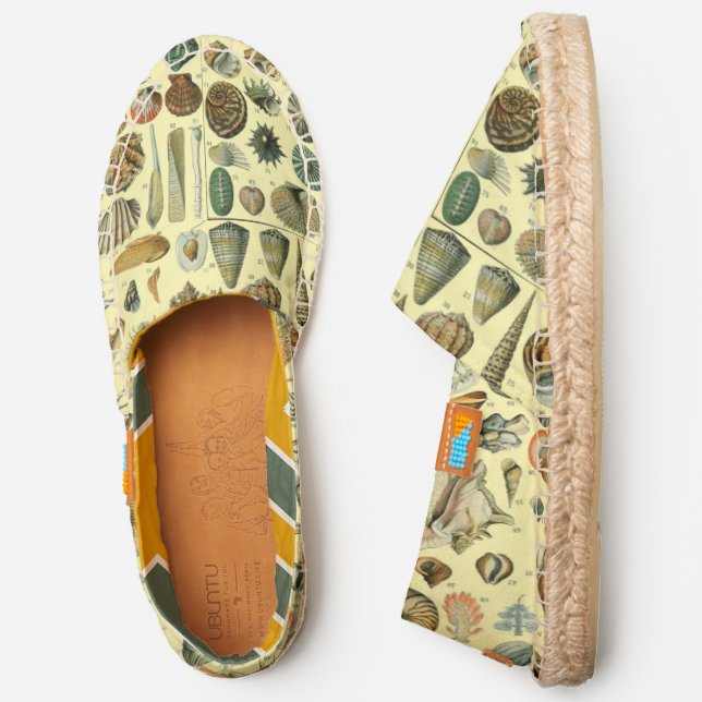 Seashell Shell Mollusk Clam Elegant Classic Art Espadrilles (Side)