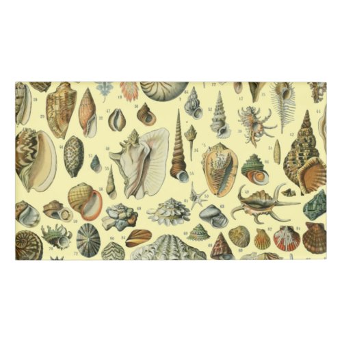 Seashell Shell Mollusk Clam Elegant Classic Art Name Tag