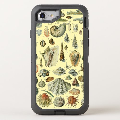 Seashell Shell Mollusk Clam Elegant Classic Art OtterBox Defender iPhone SE87 Case
