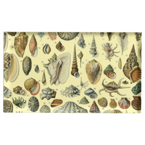 Seashell Shell Mollusk Clam Elegant Classic Art Place Card Holder