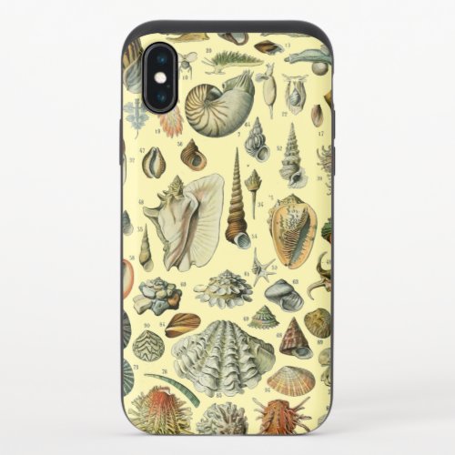 Seashell Shell Mollusk Clam Elegant Classic Art iPhone X Slider Case
