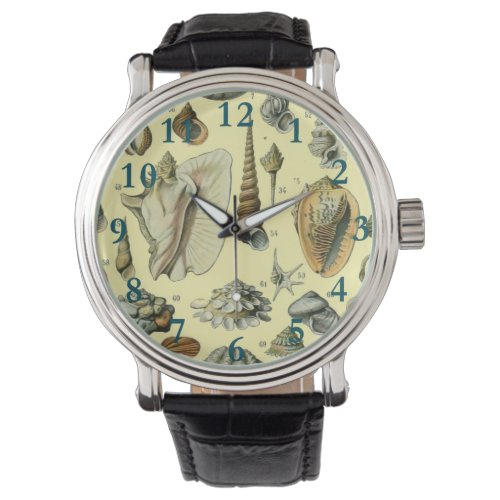 Seashell Shell Mollusk Clam Elegant Classic Art Watch