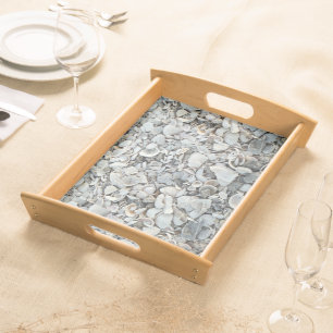 Seashell Shoreline Display Serving Tray