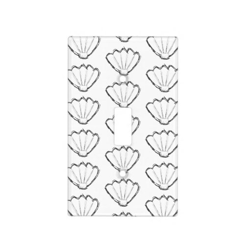 Seashell Sketch Drawings Light Switch Cover
