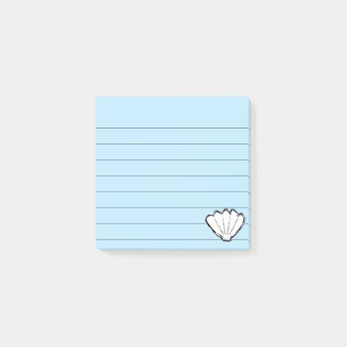 Seashell Sketch Lined 3x3 Post_it Notes