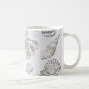 Seashell Soft Antique Art Beach Shells Coffee Mug