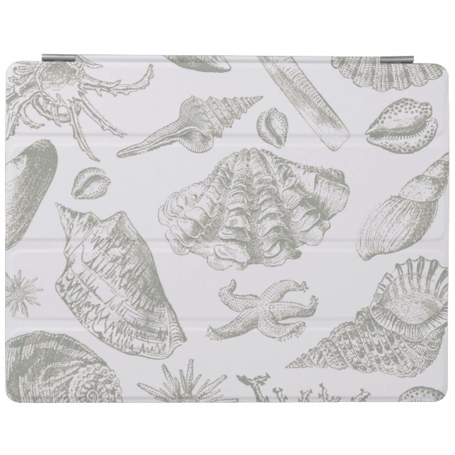 Seashell Soft Antique Art Beach Shells iPad Smart Cover (Horizontal)