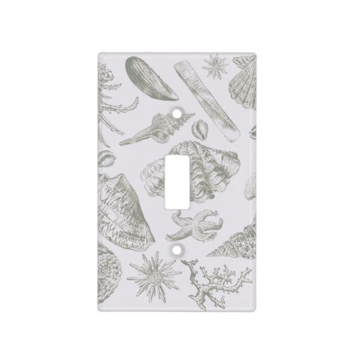 Seashell Soft Antique Art Beach Shells Light Switch Cover