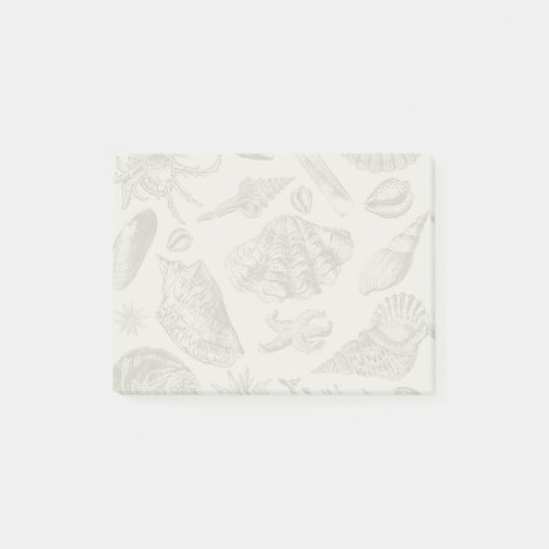 Seashell Soft Antique Art Beach Shells Post_it Notes